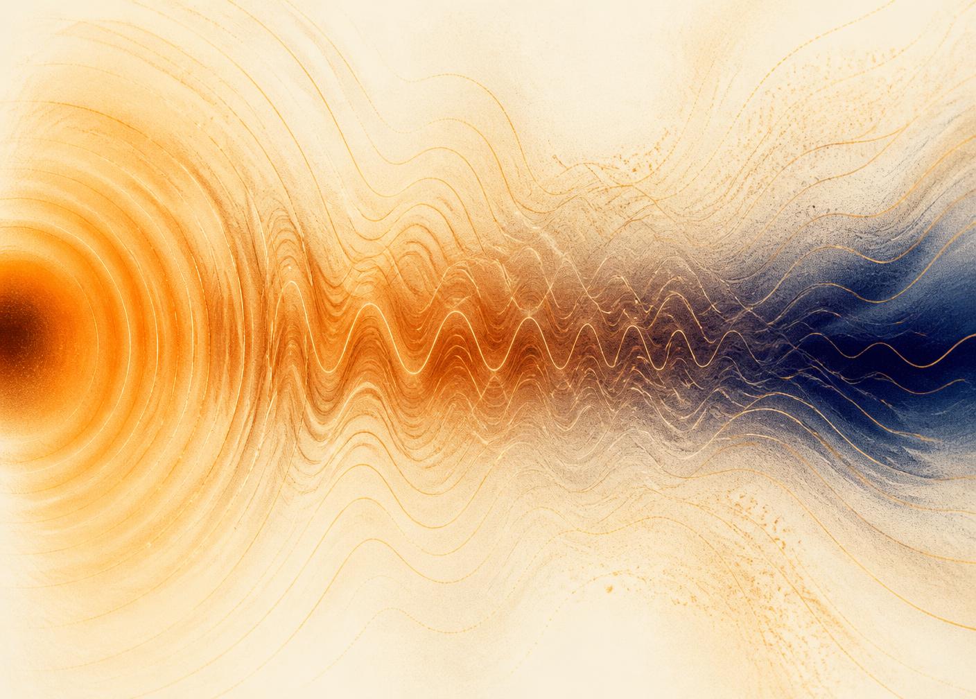 Visualizzazione astratta delle onde a infrarossi lontani